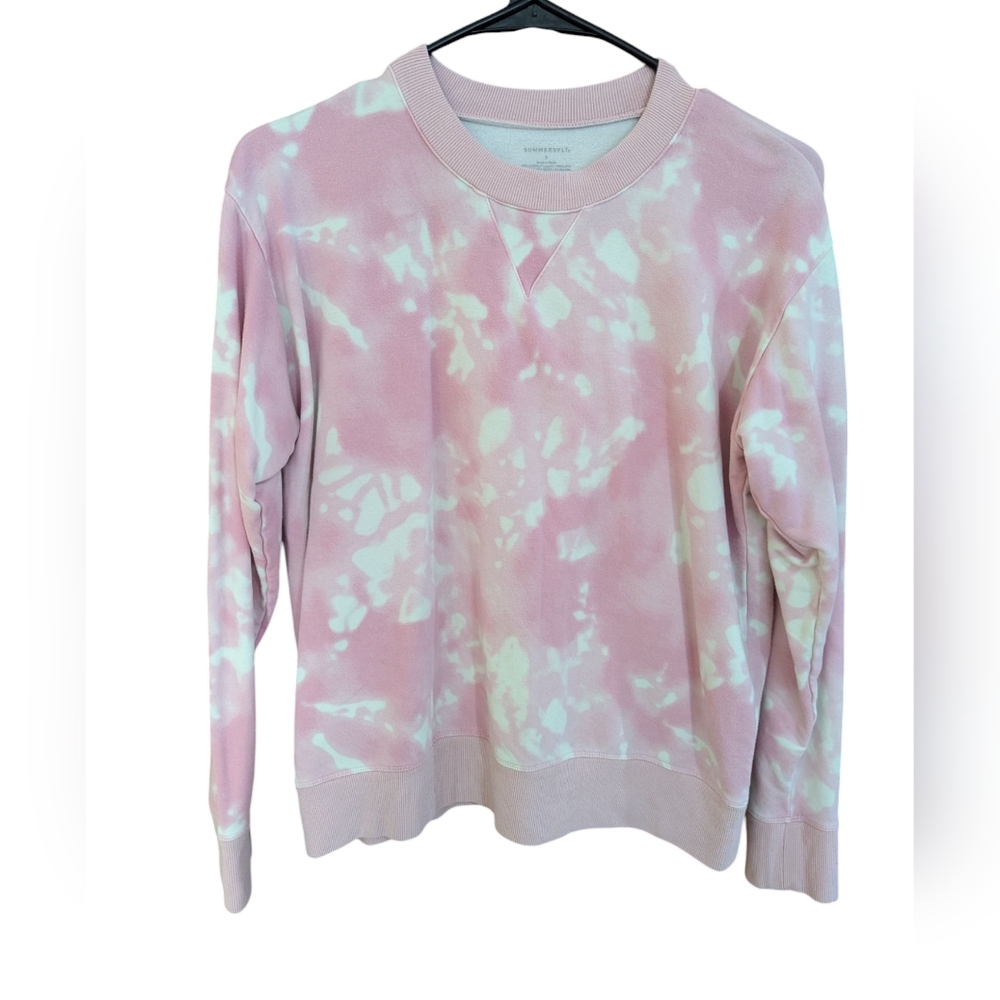 Summersalt Pink White Tie-Dye Women's Sweater Size Small GUC - Picture 1 of 9